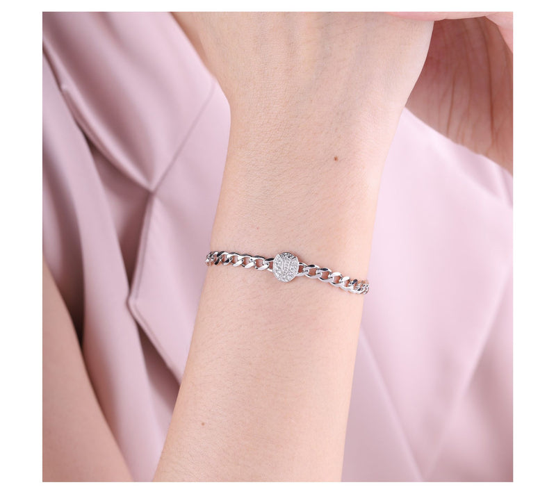 Goddaughters Sterling Silver White Topaz Tulip Bracelet — View 5