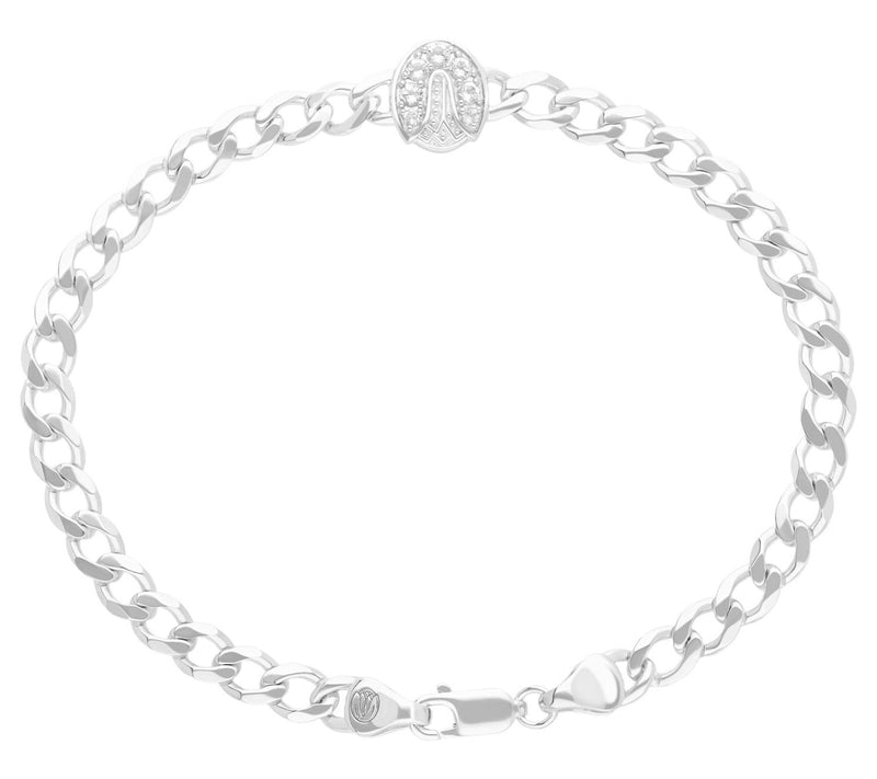 Goddaughters Sterling Silver White Topaz Tulip Bracelet — View 2