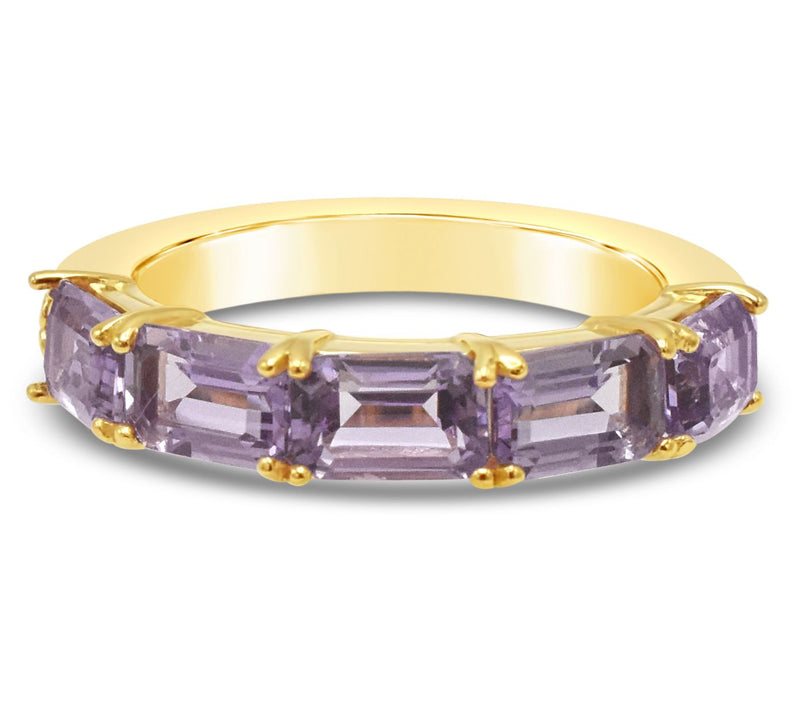 Elyse Ryan 14K Gold Clad Pink Amethyst Band R ing — Main view
