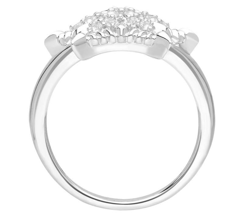 Margo Manhattan Sterling Silve r White Topaz S ophia Star Ring — View 2
