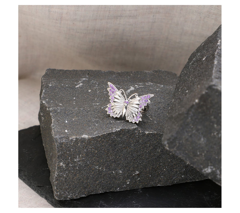 Margo Manhattan Sterling Amethyst Tanya Butterfly Ring — View 4