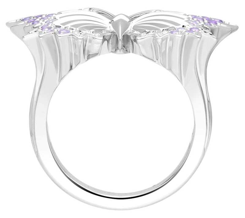 Margo Manhattan Sterling Amethyst Tanya Butterfly Ring — View 2