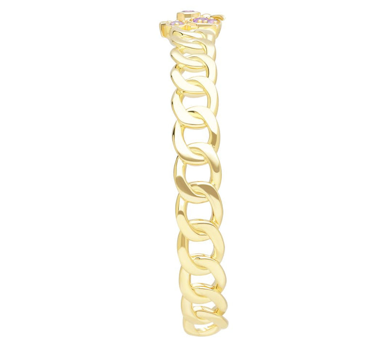 Goddaughters St erling Silver P ink Sapphire Bu tterfly Cuff — View 7
