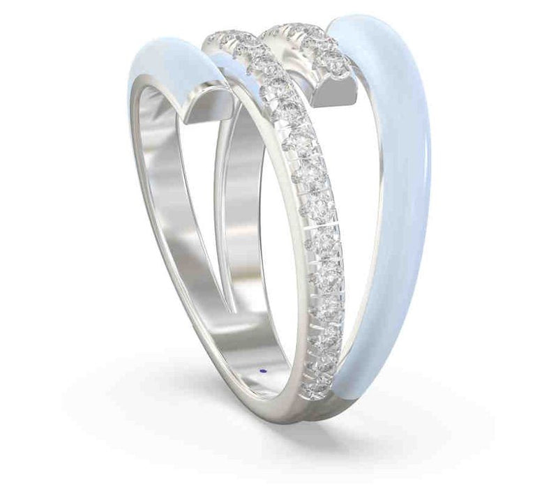Vida Lab Diamon ds Lab Grown Double Wrap Ri ng, Sterling — View 7
