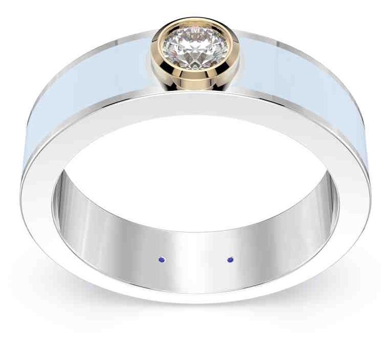 Vida Lab Diamonds Ceramic Chic Band Ring, Sterling Silver — View 6