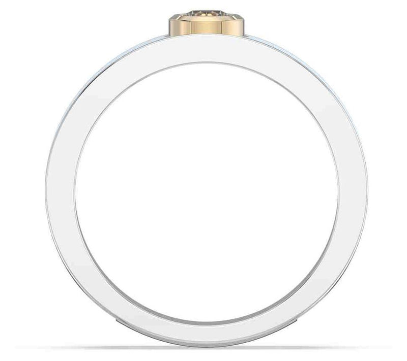 Vida Lab Diamonds Ceramic Chic Band Ring, Sterling Silver — View 8