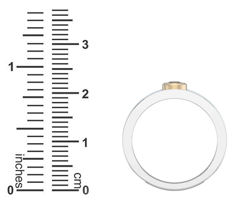 Vida Lab Diamonds Ceramic Chic Band Ring, Sterling Silver — View 10