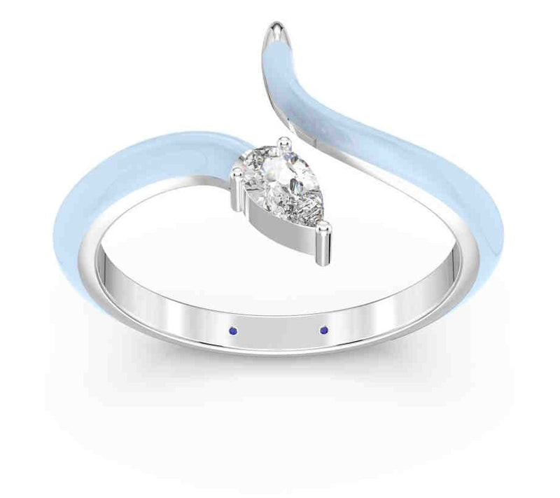 Vida Lab Diamonds Ceramic Chic Serpentine Wraping, Sterling — View 6