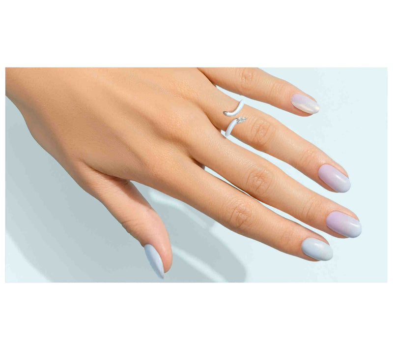 Vida Lab Diamonds Ceramic Chic Serpentine Wraping, Sterling — View 10