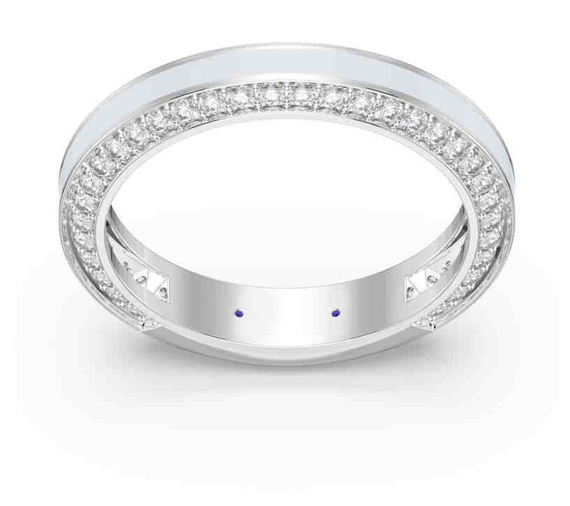 Vida Lab Diamonds Pave Ceramic Chic Band Ring,terling — View 6