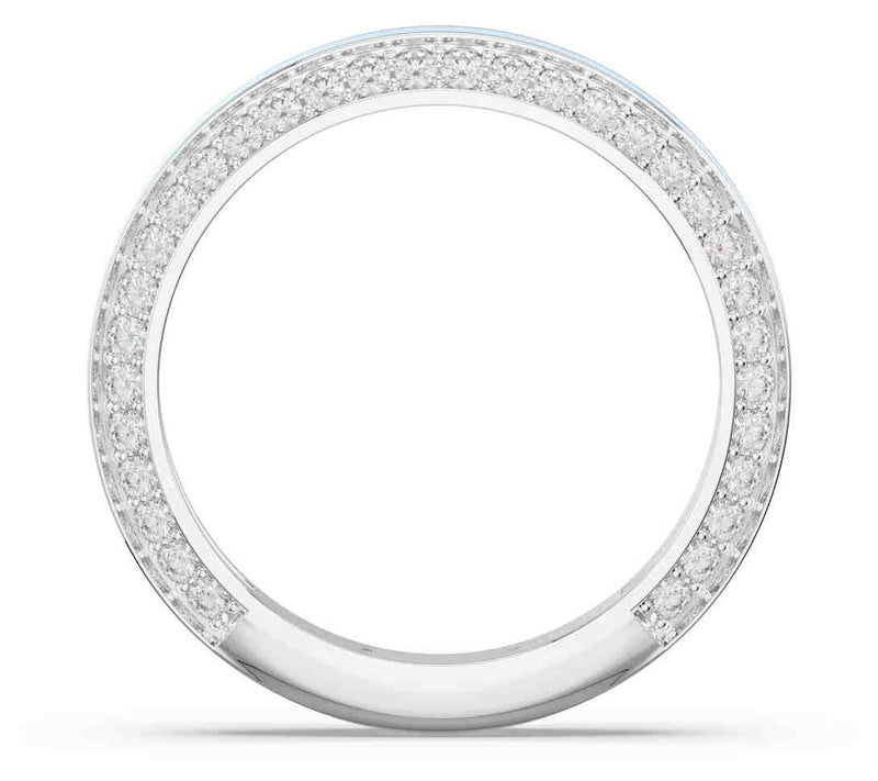Vida Lab Diamonds Pave Ceramic Chic Band Ring,terling — View 8