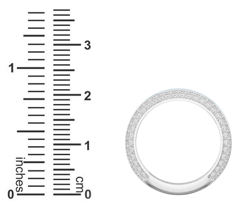 Vida Lab Diamonds Pave Ceramic Chic Band Ring,terling — View 11