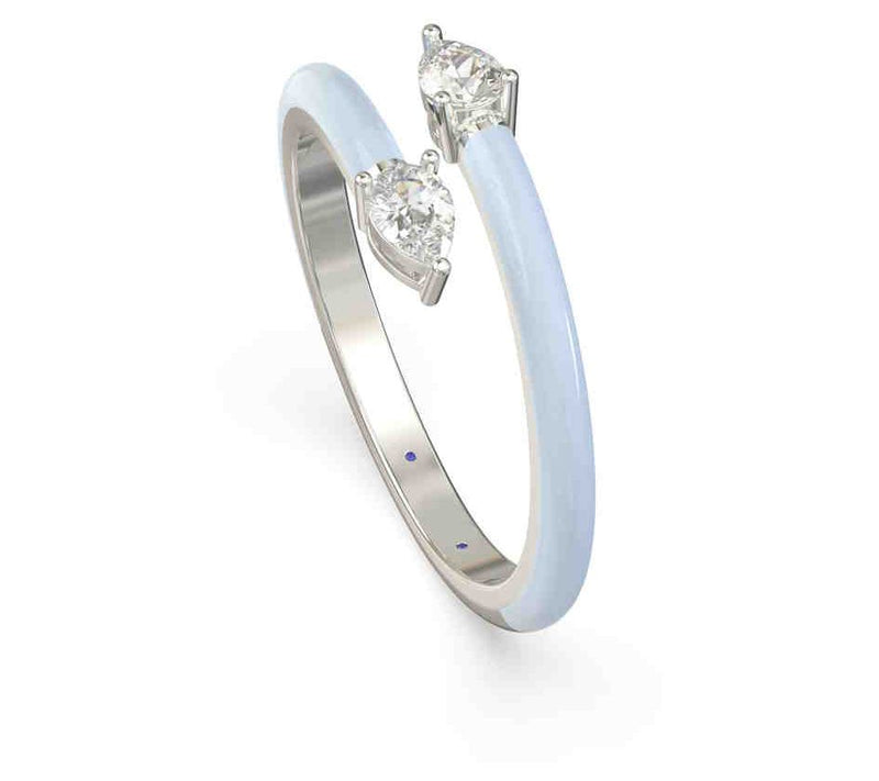 Vida Lab Diamonds Lab Grown Snake Wrap Ring,Sterling — View 7