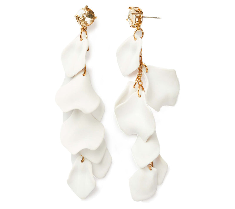 Violet & Brooks Crystal & Enamel Petal CascadeEarrings — View 7