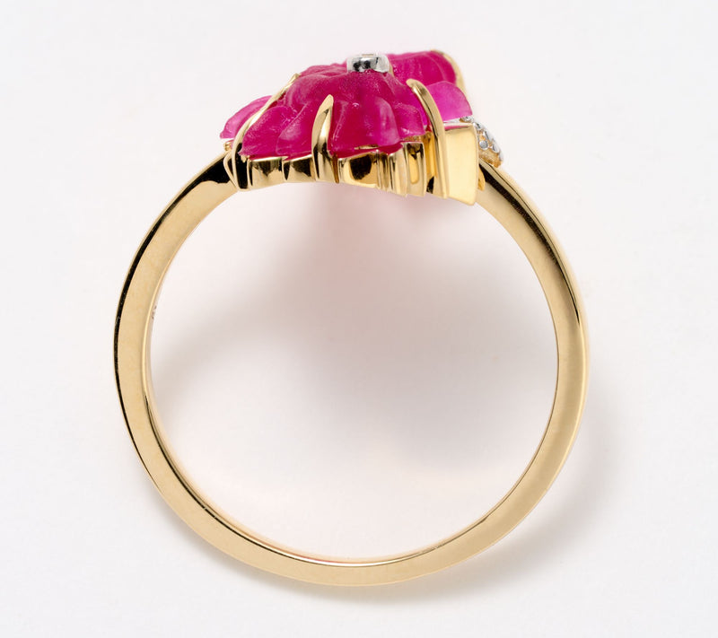Glenn Lehrer Carved Gemstone Seahorse Ring, 14K Gold — View 8