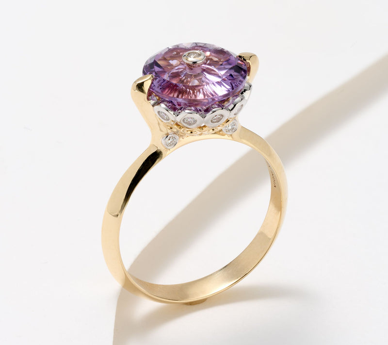 Glenn Lehrer Torus Cut Gemstone Circles Ring, 14K Gold — Main view