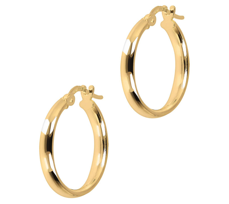UltraFine Silver 3/4" Polished Round Hoop — View 3