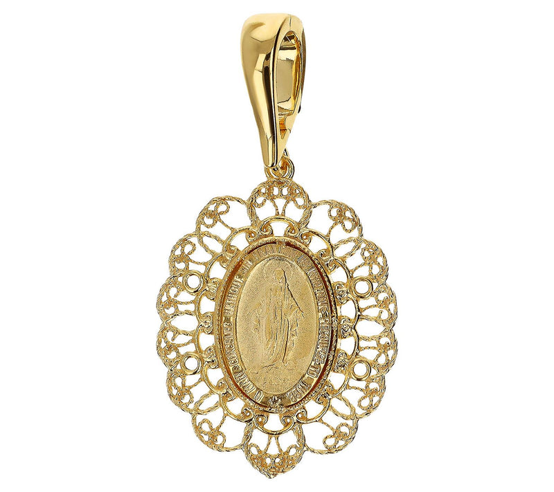 Ultrafine Silver Holy Mary Religious Pendant — View 8