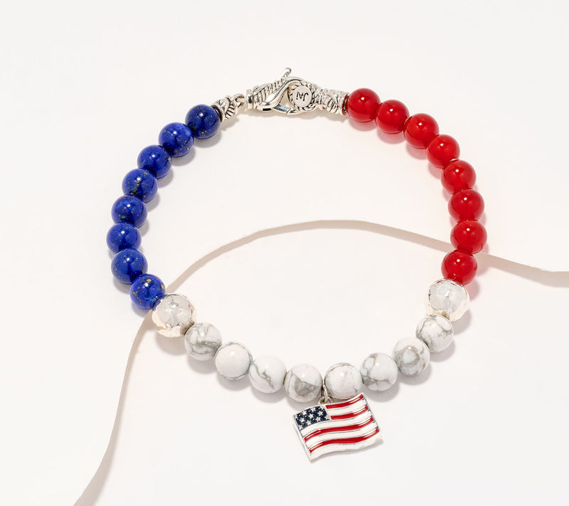 JAI Sterling Silver American Bead Charm Bracelet — View 3