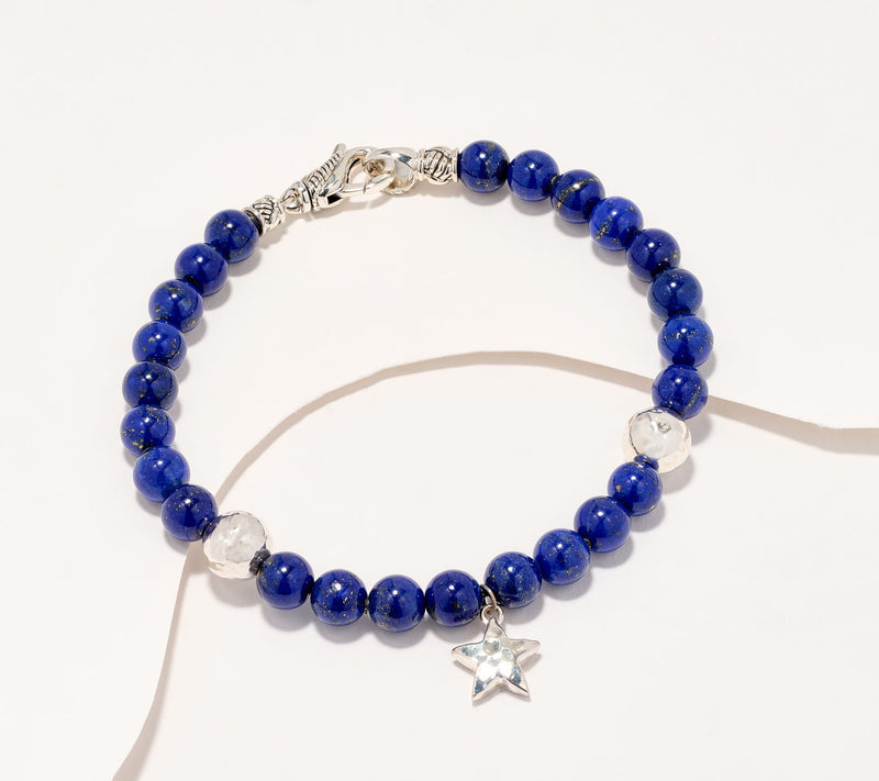 JAI Sterling Silver American Bead Charm Bracelet — View 7