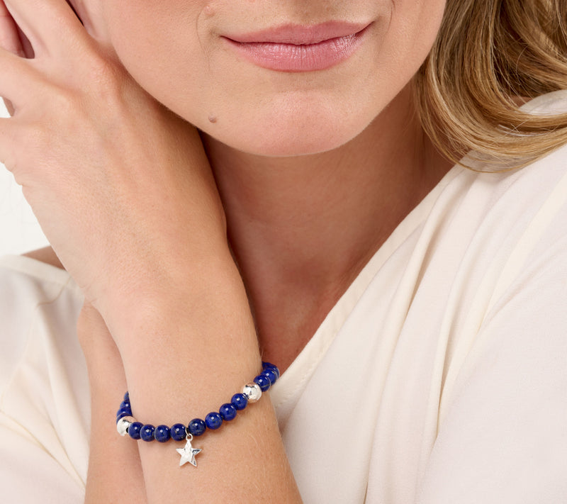 JAI Sterling Silver American Bead Charm Bracelet — View 9