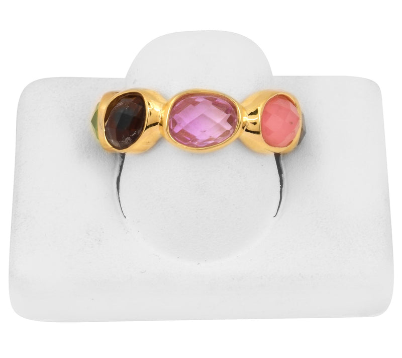 Affinity Gems Multi-Colored Quartz, 14K Gold Plated — View 6