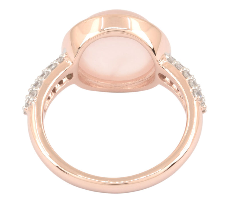 Affinity Gems Zircon & Rose Quartz Ring, 14K Gold Plated — View 7