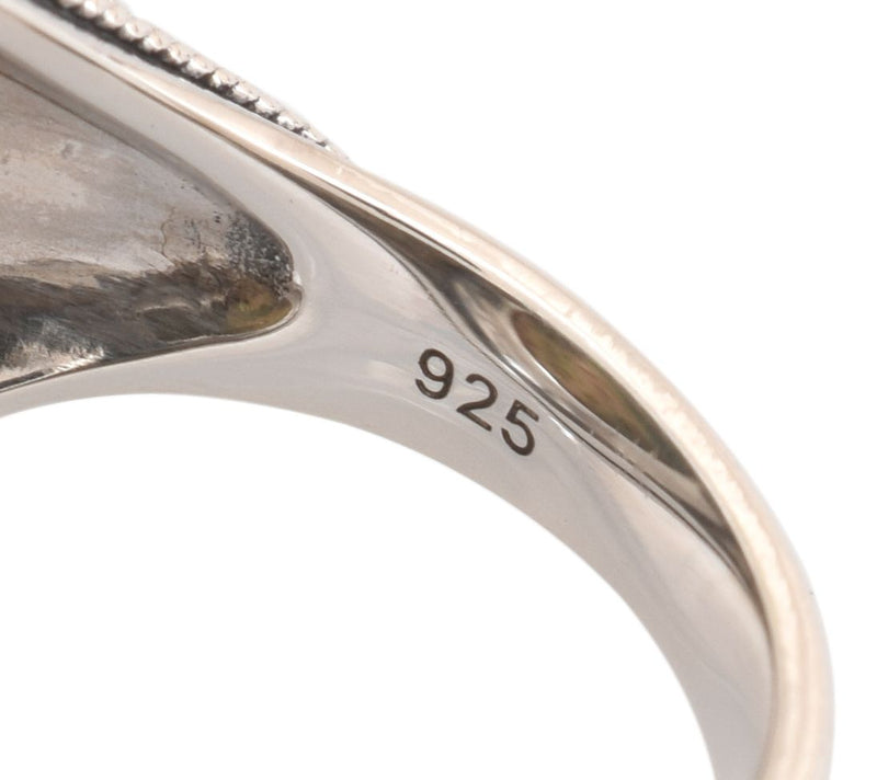 Artisan Crafted Sterling Silver Rainbow Motherf Pearl Ring — View 6