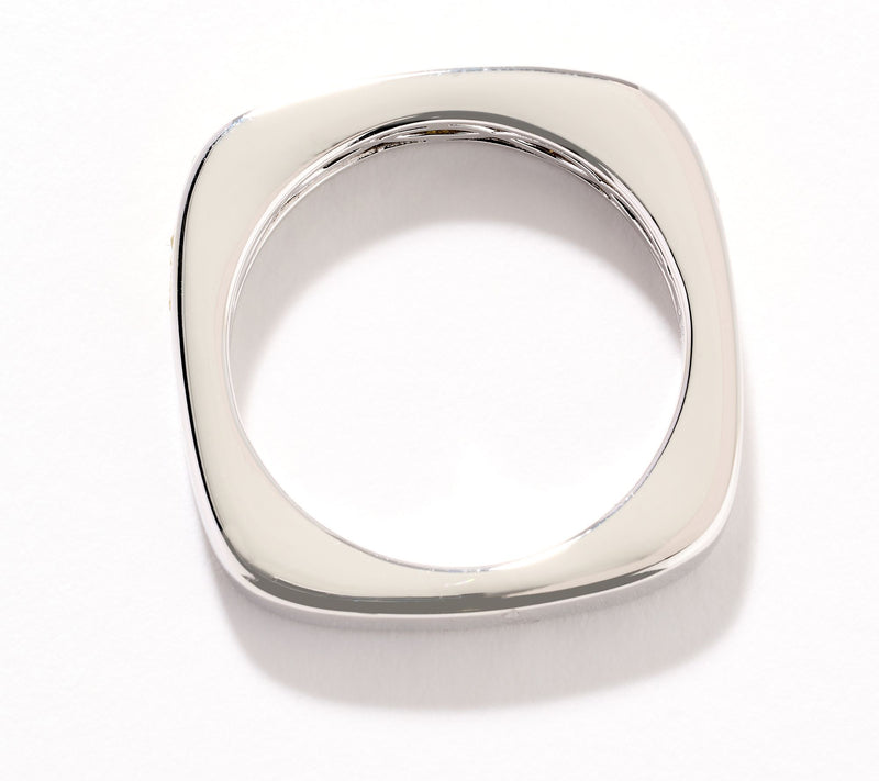 Accents by Affinity Square Pave Eternity Ring, 0.23cttw, Sterl — View 10