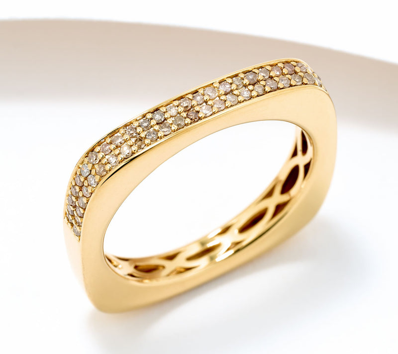 Accents by Affinity Square Pave Eternity Ring, 0.23cttw, Sterl — View 9