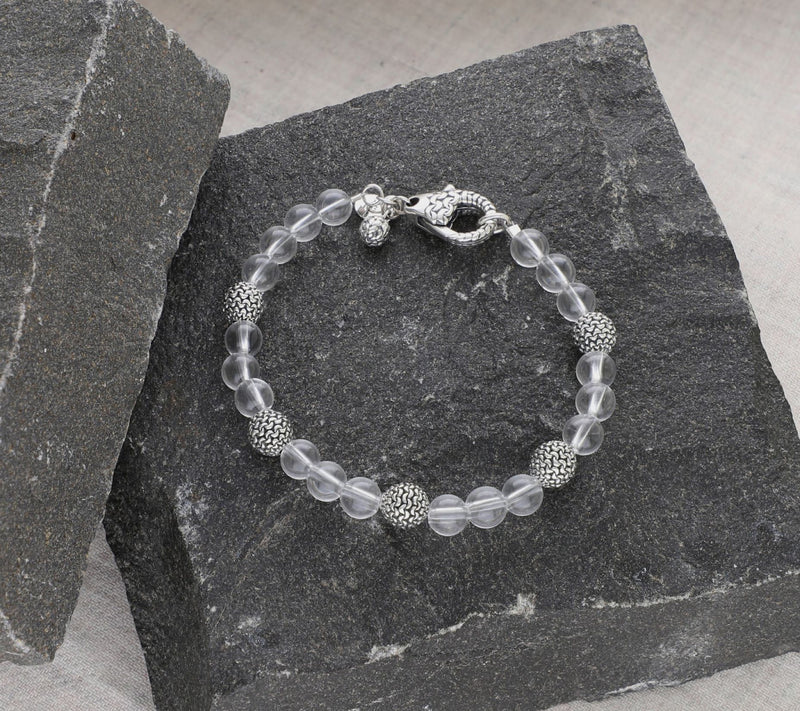 Tiffany Kay Studio Sterling Rock Crystal Bead Station Bracelet — View 3