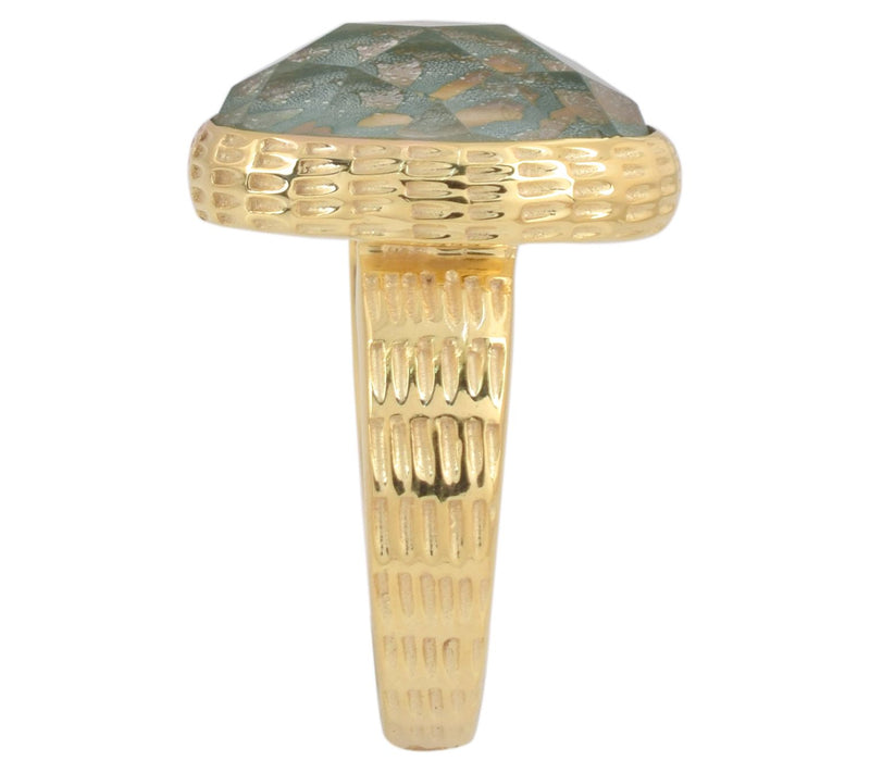 Affinity Gems Gold Flake Doublet Ring, 14K GoldPlated — View 5
