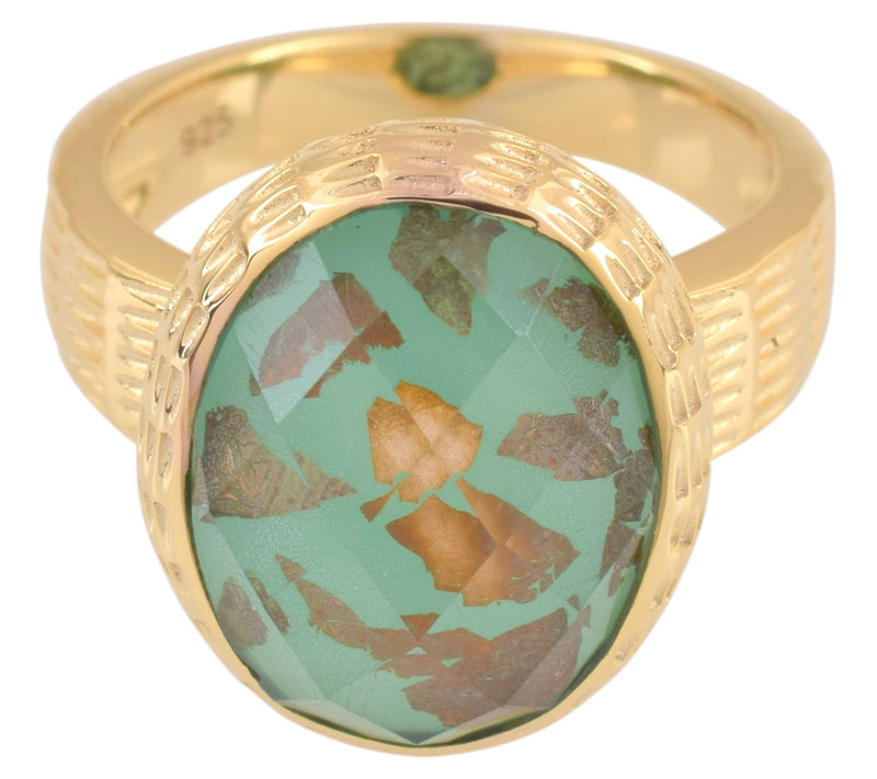 Affinity Gems Gold Flake Doublet Ring, 14K GoldPlated — Main view