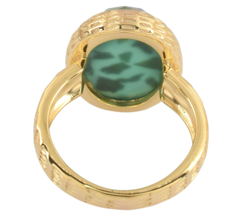 Affinity Gems Gold Flake Doublet Ring, 14K GoldPlated — View 2