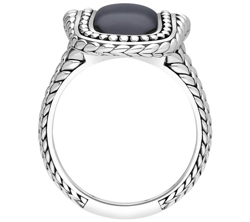 Tiffany Kay Studio Sterling Silver Onyx Herringbone Ring — View 2