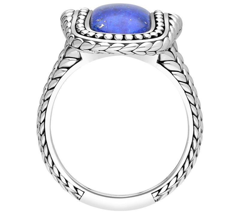 Tiffany Kay Studio Sterling Silver Lapis Herringbone Ring — View 2