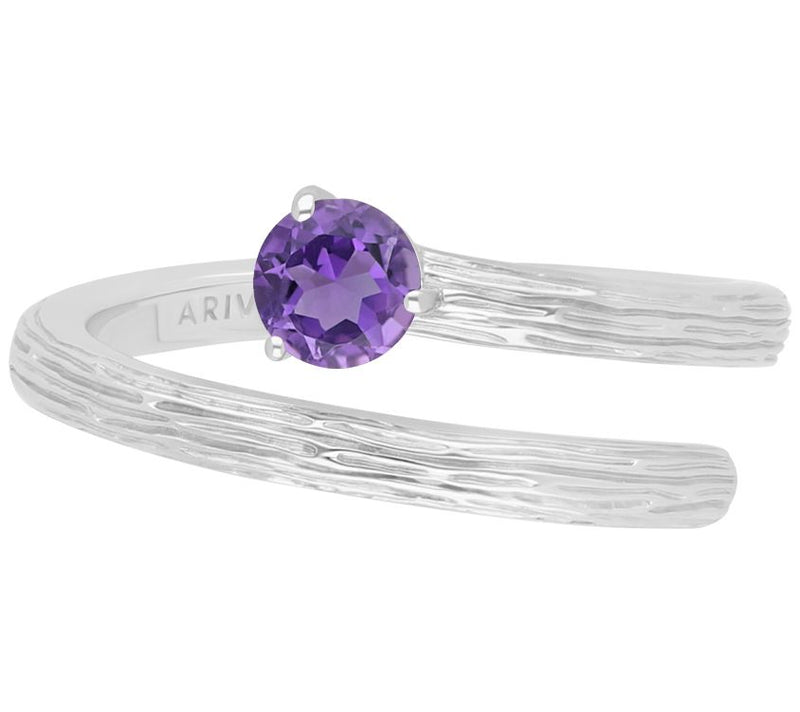Ariva Sterling Silver Silk Wrap Gemstone Ring — View 8