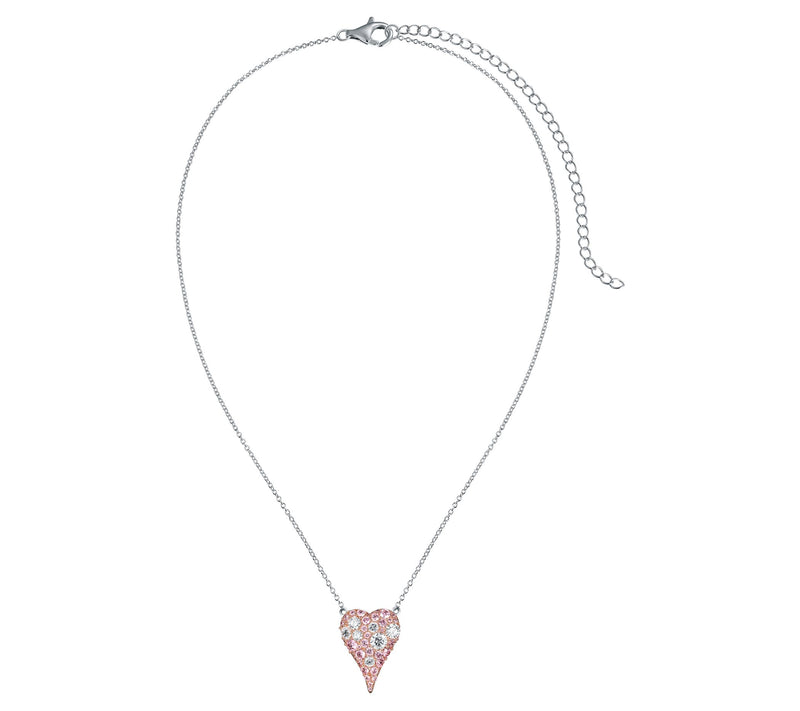 Diamonique x Jennifer Miller Pave Two-Tone Necklace, Sterling — View 8