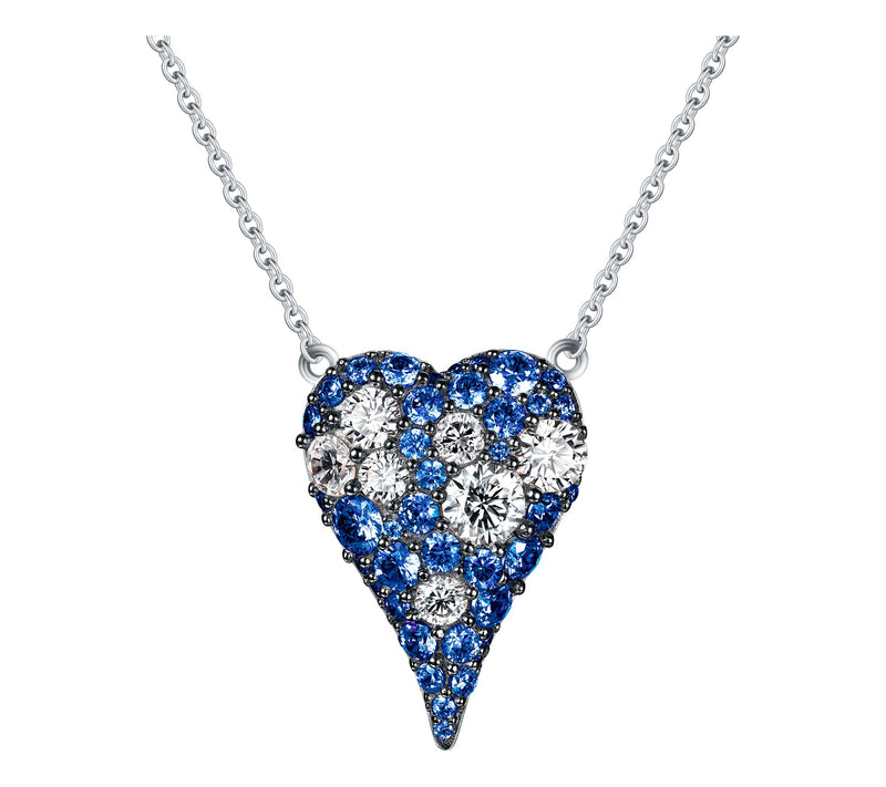 Diamonique x Jennifer Miller Pave Two-Tone Necklace, Sterling — View 15