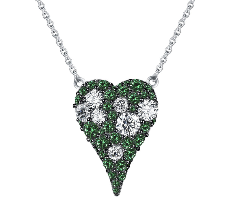 Diamonique x Jennifer Miller Pave Two-Tone Necklace, Sterling — View 4