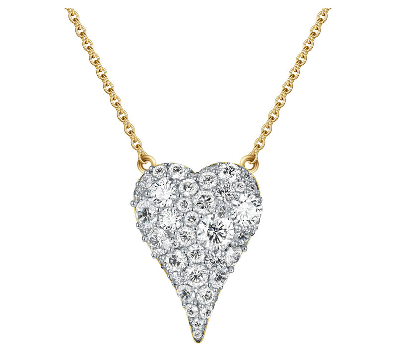 Diamonique x Jennifer Miller Pave Two-Tone Necklace, Sterling — View 17