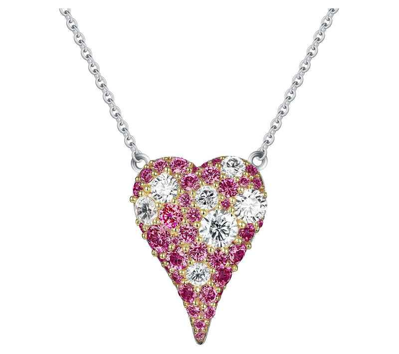 Diamonique x Jennifer Miller Pave Two-Tone Necklace, Sterling — View 18