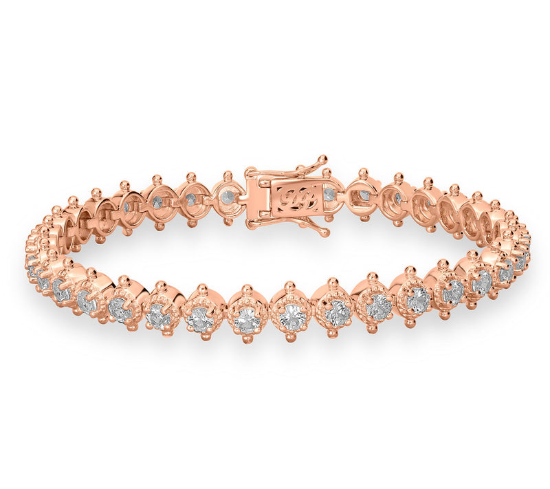 Dallas Prince White Zircon Signature Tennis Bracelet Sterling Silver — View 8
