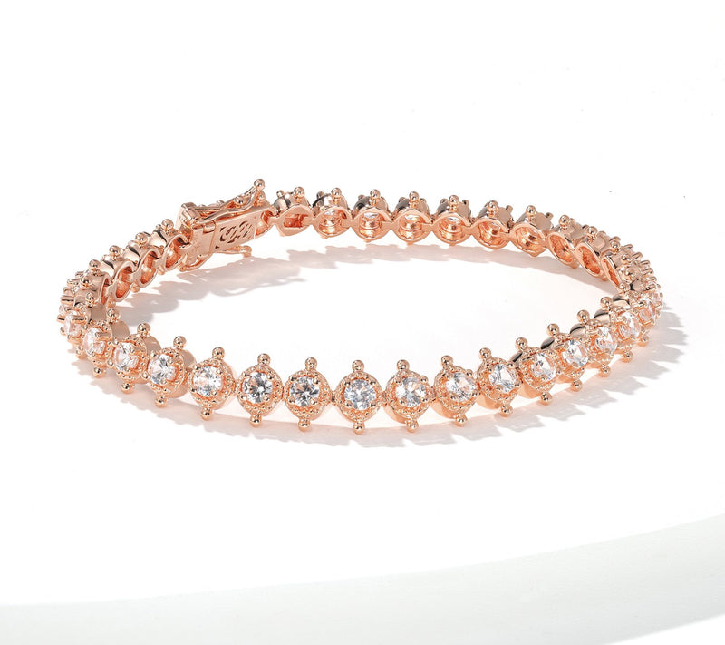 Dallas Prince White Zircon Signature Tennis Bracelet Sterling Silver — View 7