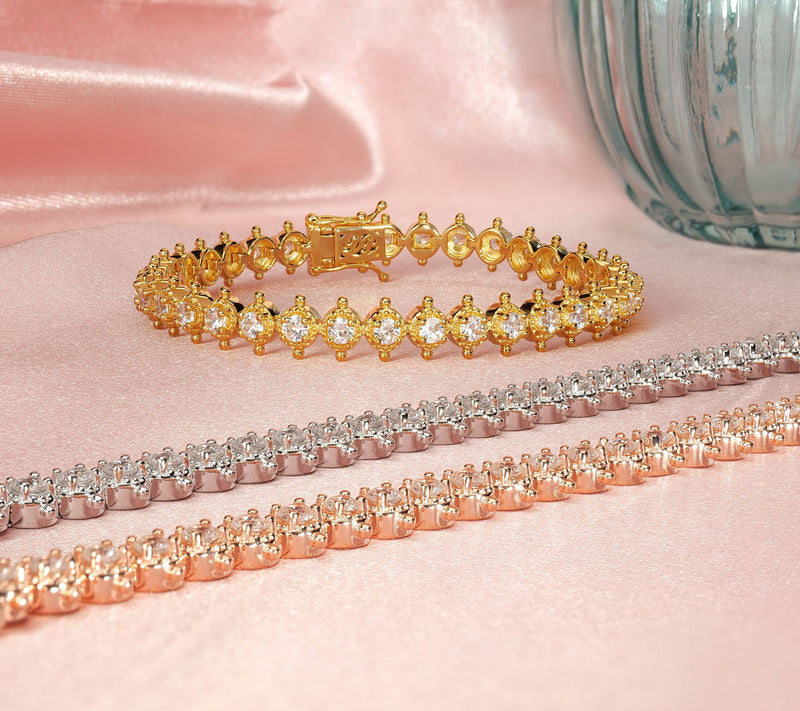 Dallas Prince White Zircon Signature Tennis Bracelet Sterling Silver — View 9