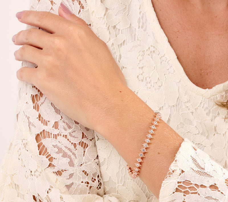 Dallas Prince White Zircon Signature Tennis Bracelet Sterling Silver — View 13