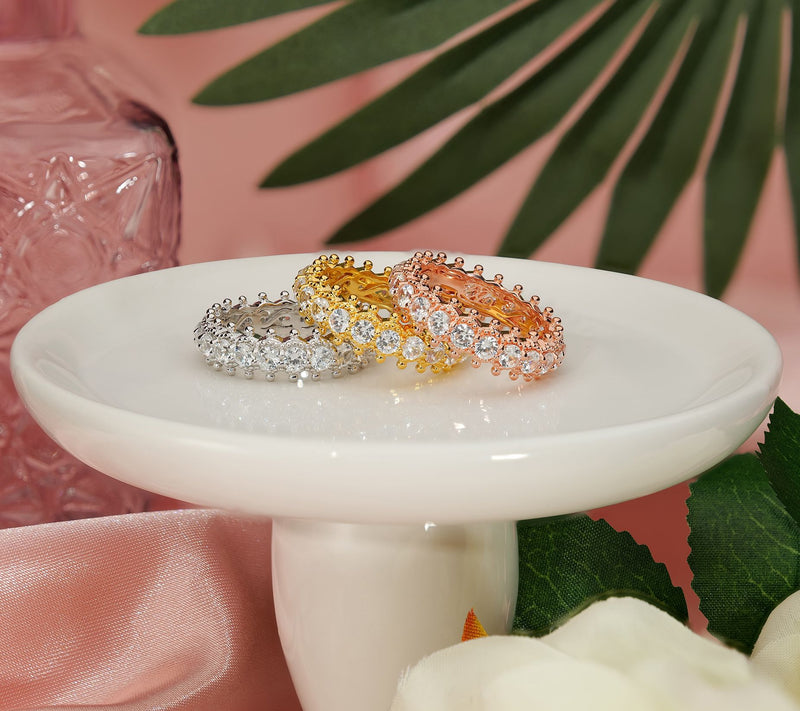 Dallas Prince White Zircon Signature Band Ring, Sterling Silver — View 11