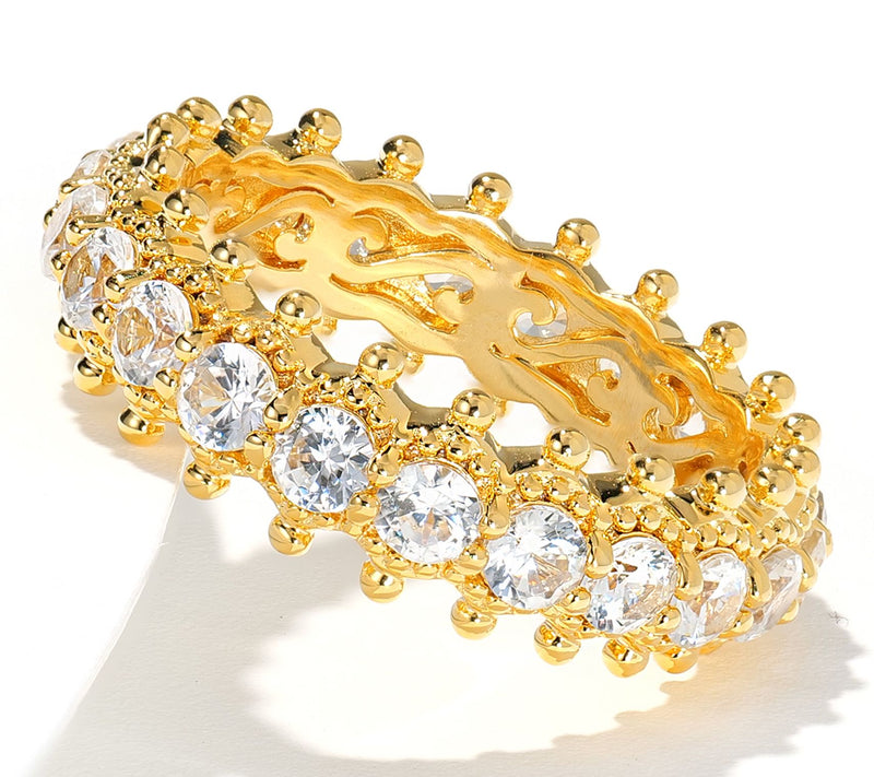 Dallas Prince White Zircon Signature Band Ring, Sterling Silver — View 3