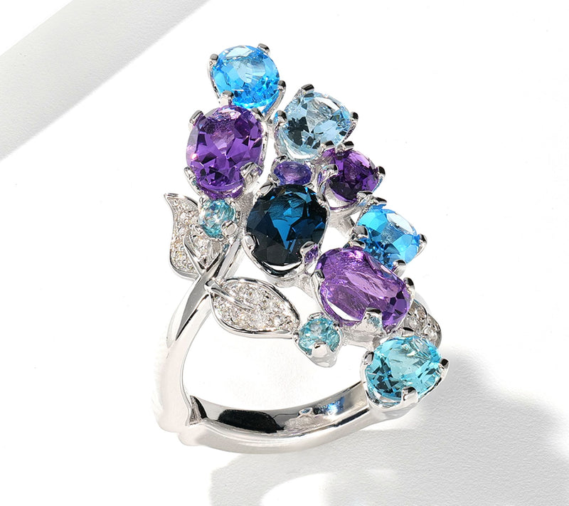 Dallas Prince Twilight Garden Gemstone Ring, Sterling Silver — View 5