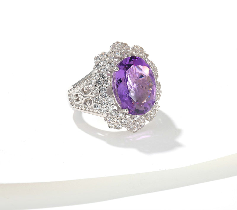Dallas Prince Bold Gemstone & White Zircon Ring, Sterling Silver — View 8